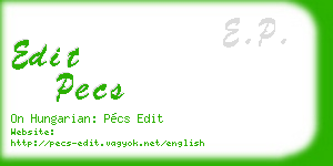 edit pecs business card