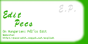 edit pecs business card